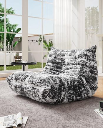 Oversized Bean Bag Chairs for Adults, Giant Beanbag Chair with Memory Foam, Comfy Lounge Chair Lazy Sofa for Apartment, Living Room, Bedroom, Office(Knit Fabric)